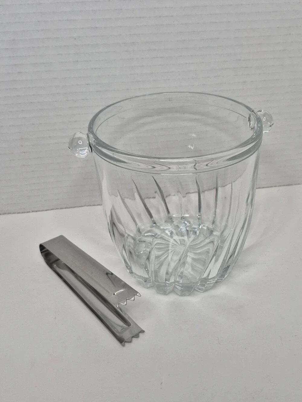 NOT AVAILABLE ✨️ Bormioli Small Ice Bucket with Tongs NWOT